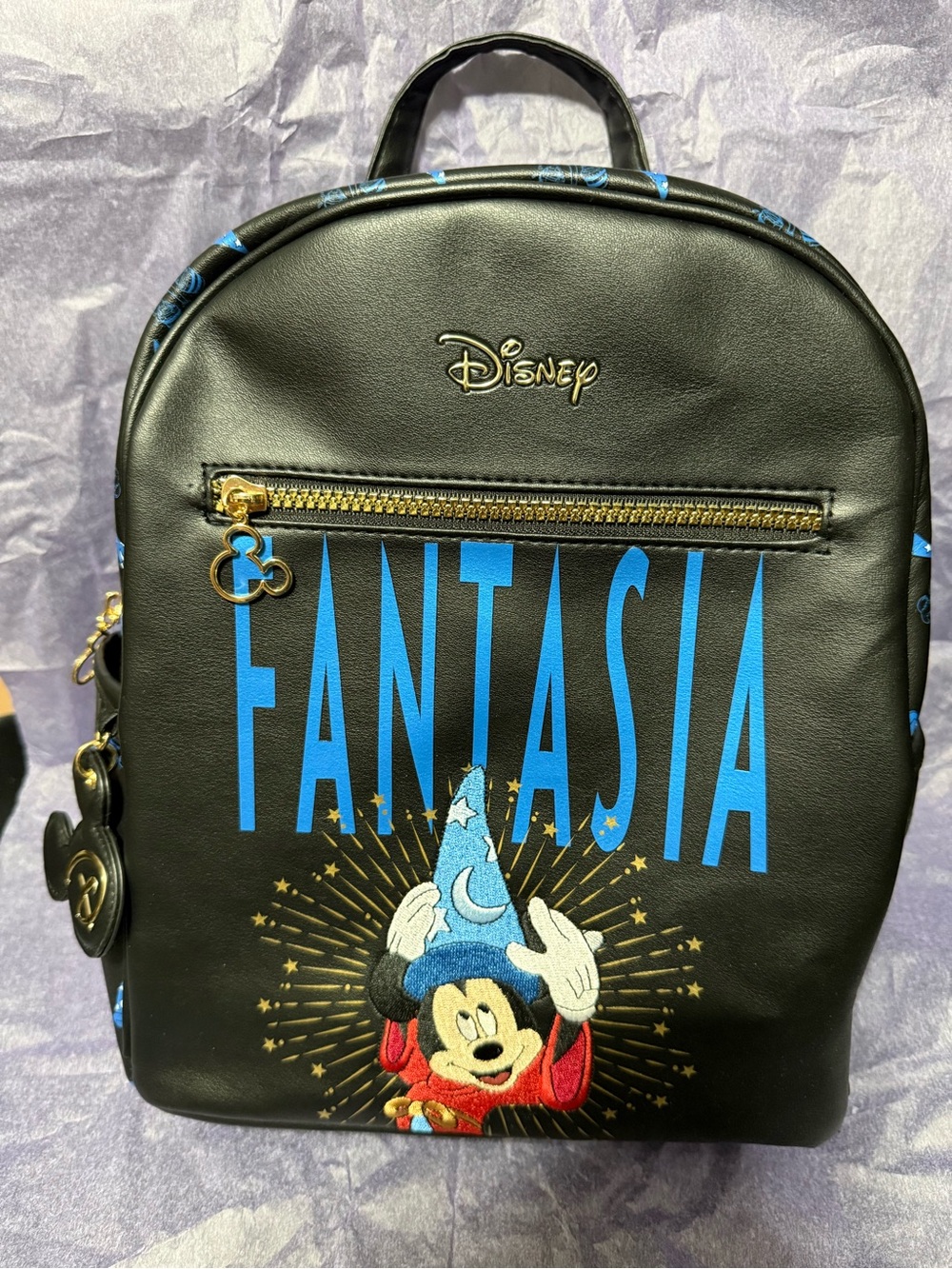 Disney Black and Blue Fantasia Mickey Mini Backpack Primark